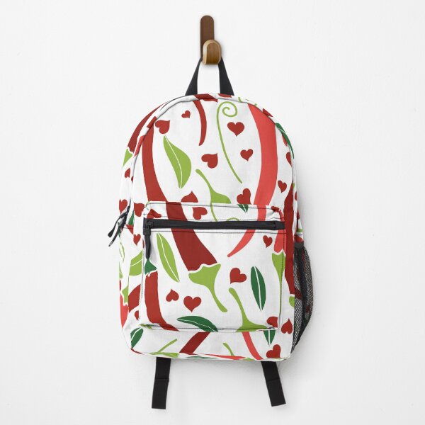 Item preview, Red Hot Chili Peppers and Hearts White Background designed and sold by Claudia S. Design.