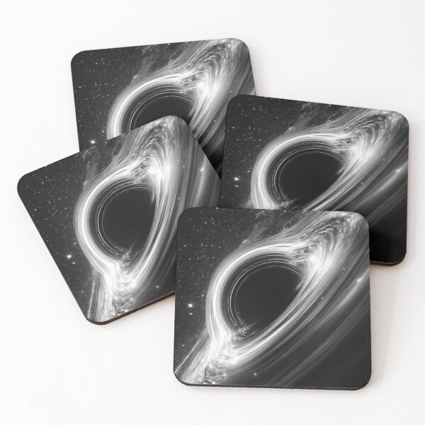 Item preview, Monochrome Black Hole Event Horizon Scifi Space Art designed and sold by lematworks.