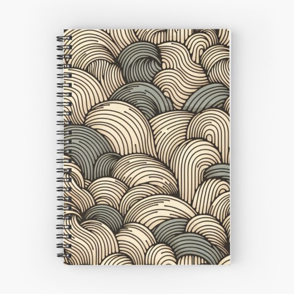 Item preview, Minimal Wave Pattern | Scandinavian Abstract Line Art | Neutral Retro Design | Organic Curved Shapes | Modern boho wallpapers designed and sold by Fernhaven.