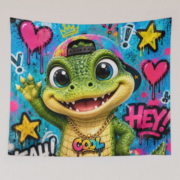 Item preview, Happy Graffiti Crocodile Pop Art designed and sold by Rohan132.
