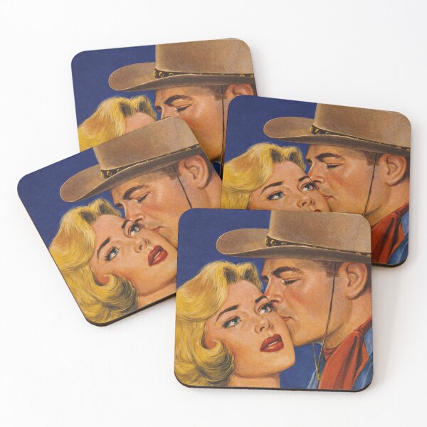 Item preview, Golden West Love – Vintage Western Romance Illustration designed and sold by Analog Aura .