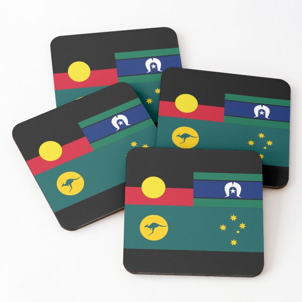 Item preview, Reconciliation, Australia Kangaroo Sun Hybrid Flag, Aboriginal and Torres Strait Islander  designed and sold by Kangaroo Sun.