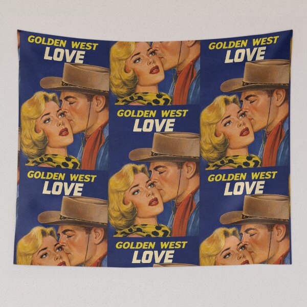 Item preview, Golden West Love – Vintage Western Romance Illustration designed and sold by Analog Aura .