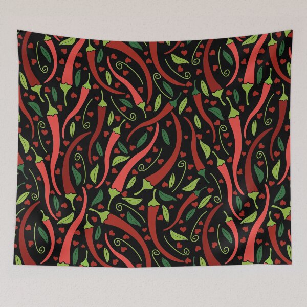 Item preview,   Calabrian Chili Peppers Pipirasta  Black Background designed and sold by Claudia S. Design.