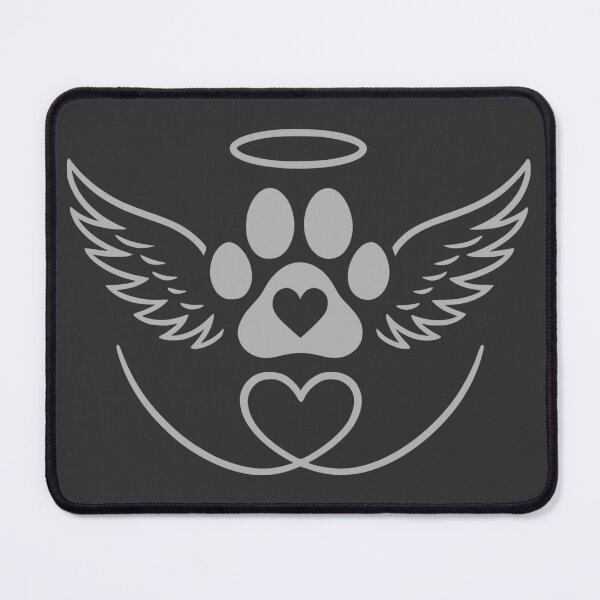 Item preview, Soft Gray Double Heart Paw Print designed and sold by Corvoria.
