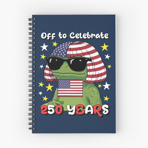 Item preview, Off to Celebrate Patriotic Frog Waving Flag 250 years designed and sold by d247.