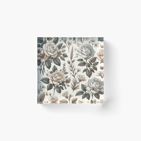 Artikelvorschau, Vintage Rose Pattern | Romantic Botanical Floral Design | Cottagecore Rose Wallpaper | Elegant Victorian Flower Art | Soft Neutral Floral Pattern entworfen und verkauft von Fernhaven.