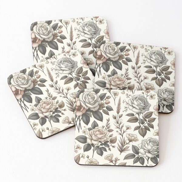 Item preview, Vintage Rose Pattern | Romantic Botanical Floral Design | Cottagecore Rose Wallpaper | Elegant Victorian Flower Art | Soft Neutral Floral Pattern designed and sold by Fernhaven.