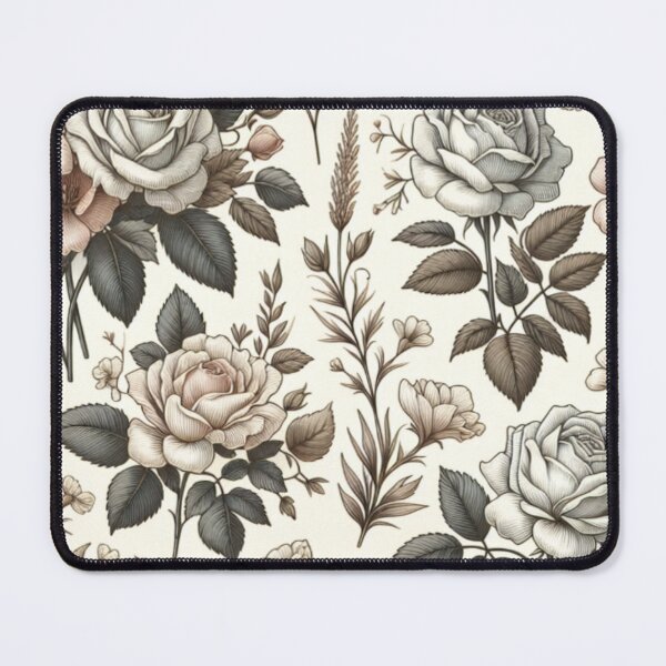 Artikelvorschau, Vintage Rose Pattern | Romantic Botanical Floral Design | Cottagecore Rose Wallpaper | Elegant Victorian Flower Art | Soft Neutral Floral Pattern entworfen und verkauft von Fernhaven.
