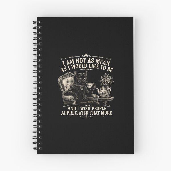 Item preview, I Am Not As Mean As I Would Like To Be | Black Cat Tea Society Edition designed and sold by AMICO77.