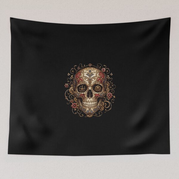 Item preview, Steampunk Skull Clockwork Baroque Filigree Gothic Art designed and sold by K Design Store.