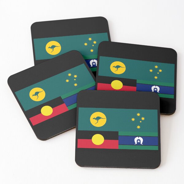 Item preview, Reconciliation, Australia Kangaroo Sun Hybrid Flag, Aboriginal and Torres Strait Islander  designed and sold by Kangaroo Sun.