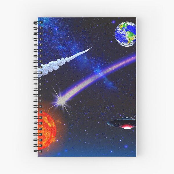 Item preview, surreal cosmic meteor and UFO space Odyssey. designed and sold by FahdSpaceArt.