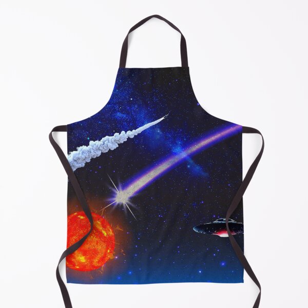 Item preview, surreal cosmic meteor and UFO space Odyssey. designed and sold by FahdSpaceArt.