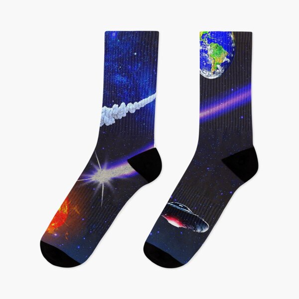 Item preview, surreal cosmic meteor and UFO space Odyssey. designed and sold by FahdSpaceArt.