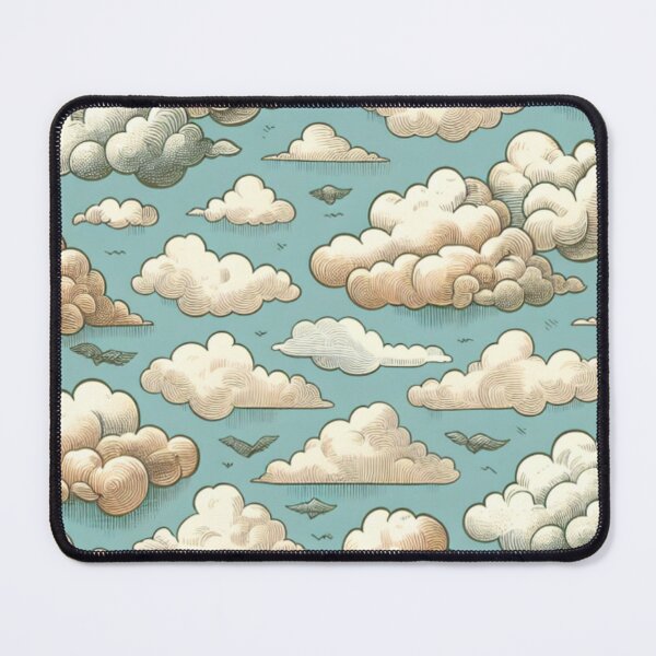 Item preview, Vintage Cloud Pattern | Dreamy Sky Illustration | Whimsical Cottagecore Clouds | Retro Celestial Wallpaper | Soft Blue Sky Design designed and sold by Fernhaven.