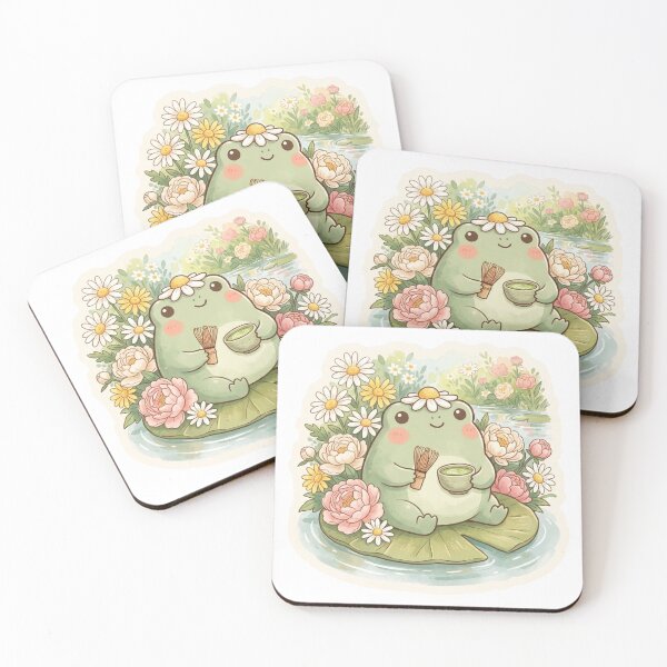 Item preview, Matcha Frog — Kawaii Frog with Bamboo Whisk  Pad Art designed and sold by lenalenspod.
