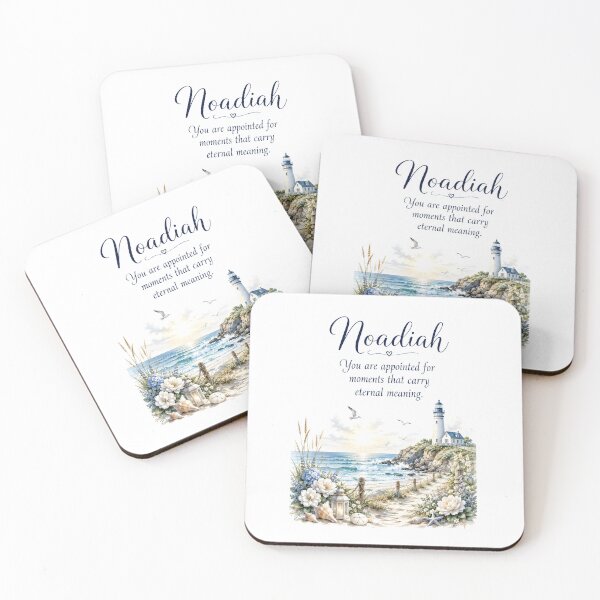Item preview, Noadiah Coastal Nursery Wall Art – Christian Lighthouse Baby Name Decor designed and sold by LoveNurseries.