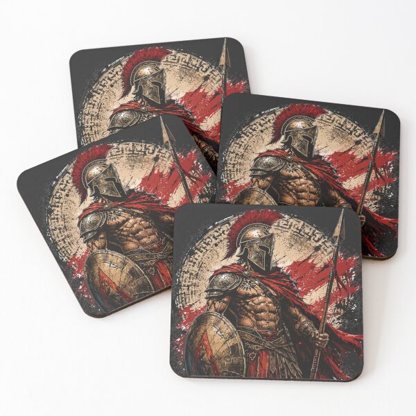 Item preview, Spartan Warrior Art Vintage Greek Gladiator Helmet Battle Graphic designed and sold by WormJ.
