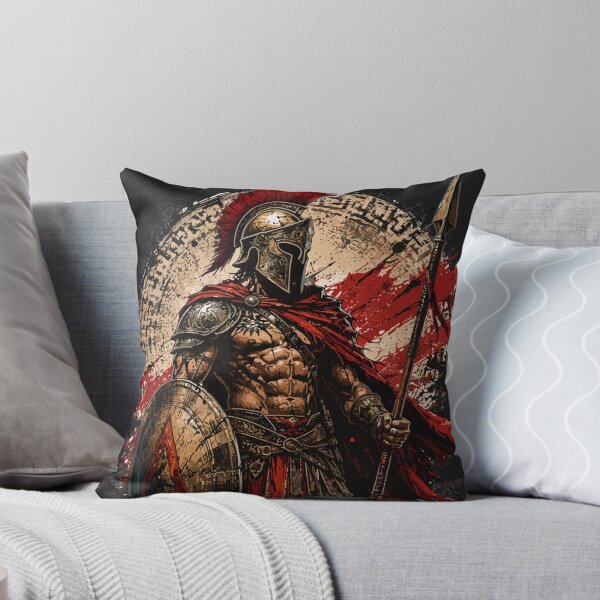 Item preview, Spartan Warrior Art Vintage Greek Gladiator Helmet Battle Graphic designed and sold by WormJ.