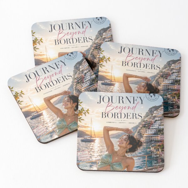 Item preview, Journey Beyond Borders Luxury Travel Poster | Wanderlust Coastal Escape Art designed and sold by Inkora-Art.