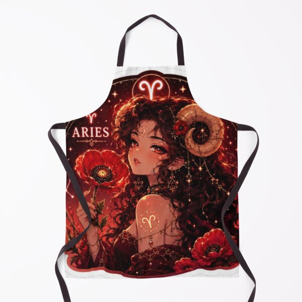 Item preview, Aries Zodiac Flower Goddess Sticker | Poppy Astrology Art designed and sold by MysticPurpleHue.