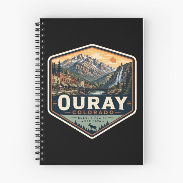 Item preview, Ouray Colorado Vintage Mountain Badge | San Juan Peaks | Historic Alpine Town designed and sold by CosmicAnomaly.