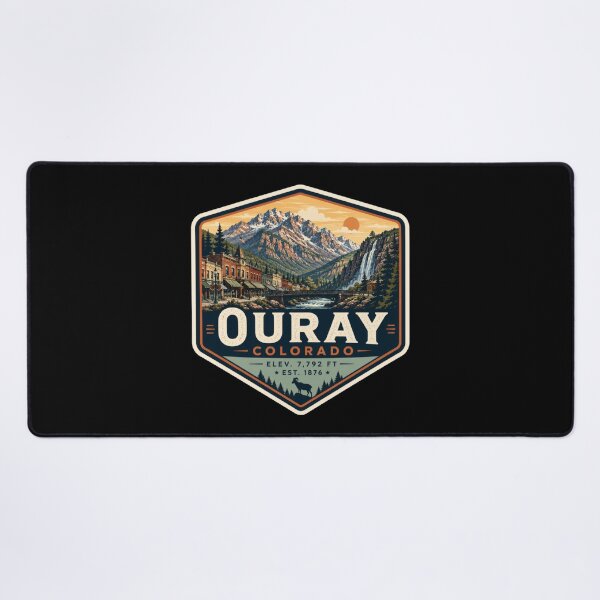 Item preview, Ouray Colorado Vintage Mountain Badge | San Juan Peaks | Historic Alpine Town designed and sold by CosmicAnomaly.