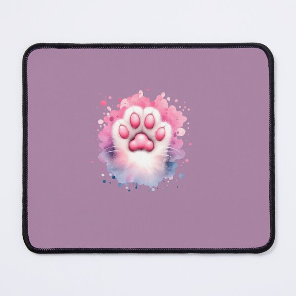Item preview, Cute Fluffy Cat Paw Watercolor Pink Aesthetic designed and sold by Core design hub .