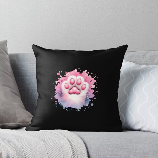 Item preview, Cute Fluffy Cat Paw Watercolor Pink Aesthetic designed and sold by Core design hub .