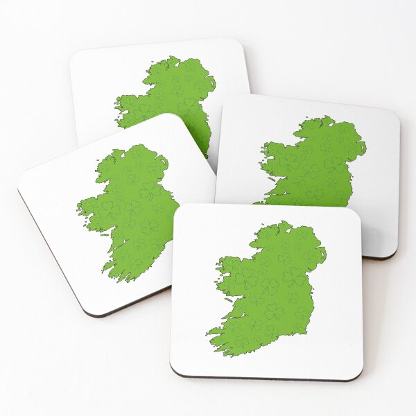 Item preview, Shamrock Island of Ireland Green Clover Map Irish Heritage Design designed and sold by heartofireland.