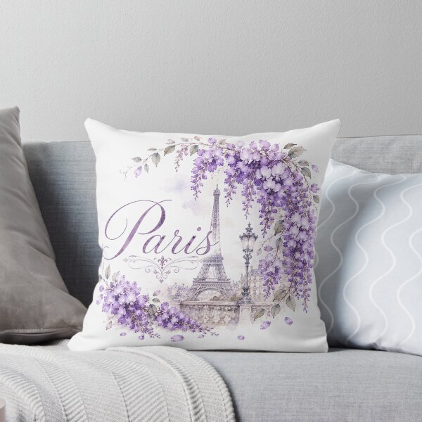 Item preview, Paris Wisteria Dreams – Vintage Eiffel Tower Floral Art designed and sold by Blueberry-art23.