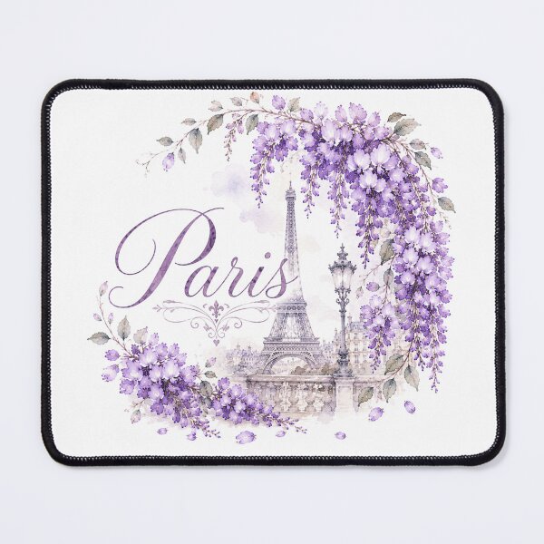 Item preview, Paris Wisteria Dreams – Vintage Eiffel Tower Floral Art designed and sold by Blueberry-art23.