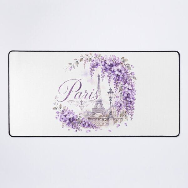 Item preview, Paris Wisteria Dreams – Vintage Eiffel Tower Floral Art designed and sold by Blueberry-art23.