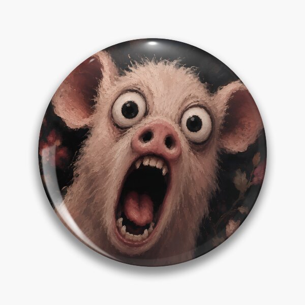Item preview, Crazy Screaming Pig Horror Art designed and sold by VitSArt.