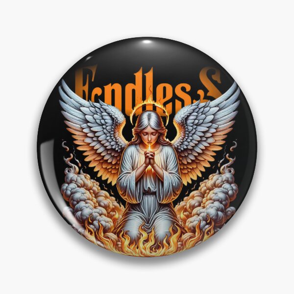 Item preview, Endless Prayer Angel - Fiery Wings Divine Religious Art designed and sold by PrimalBeastLab.
