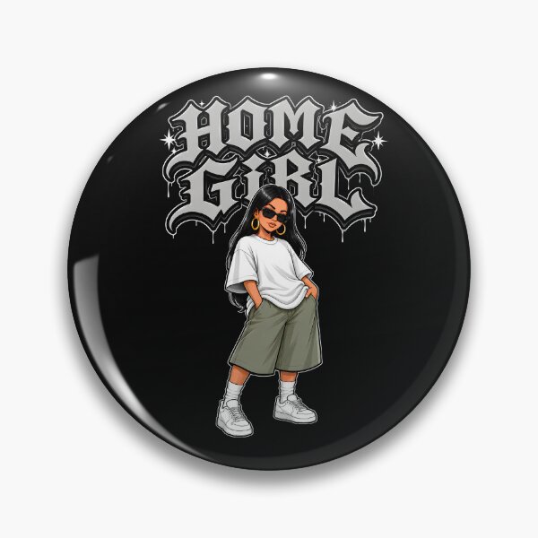 Item preview, Homegirl – Chola Streetwear White Tee Baggy Shorts Latina Art designed and sold by MagoStickerz.