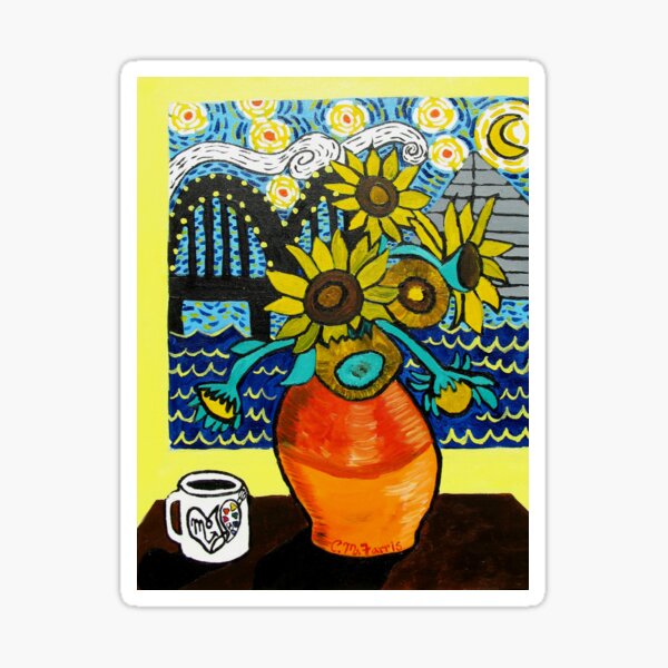 Sunflowers and Memphis Nights Sticker