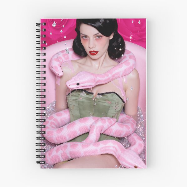 Item preview, Surreal Pink Snake Bathtub Portrait - Marina designed and sold by y2kponyclub.
