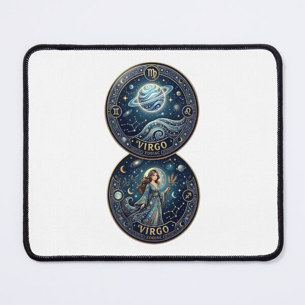 Item preview, Virgo Zodiac Double Sticker Set Planet Goddess Celestial designed and sold by Zodiac Celestial Art.