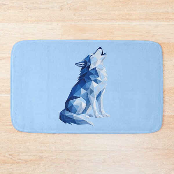 Item preview, Blue Geometric Wolf Art designed and sold by StickersHul.