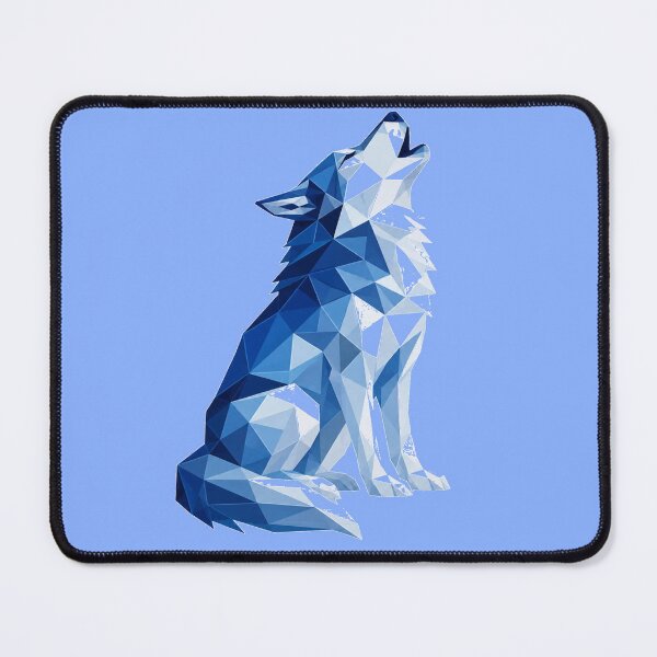 Item preview, Blue Geometric Wolf Art designed and sold by StickersHul.