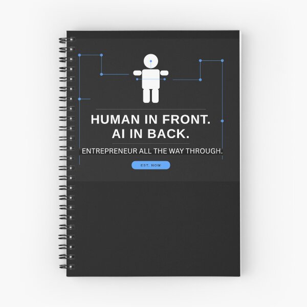 Item preview, AI Entrepreneur T-Shirt | Funny Gift for Small Business Owner | Tech Humor Tee Human in Back. AI in Front. Entrepreneur All the Way Through. designed and sold by TotalPopTech.