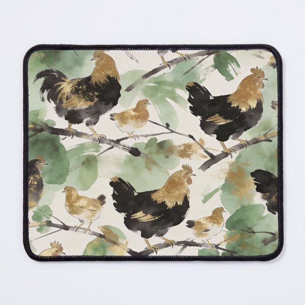 Item preview, Luxury Gold Foil Rooster Pattern designed and sold by wissal.studio.