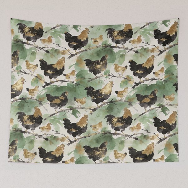 Item preview, Luxury Gold Foil Rooster Pattern designed and sold by wissal.studio.