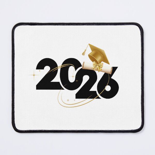 Item preview, Graduate 2026 (Offset) with Gold Graduation Hat & Diploma with Gold Stars designed and sold by jeweleddesigns.