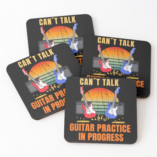 Item preview, Can't Talk Guitar Practice In Progress Funny Guitarist Design designed and sold by Joyful-Pixel.