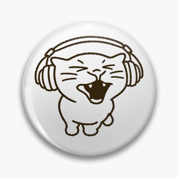 Item preview, headphone cat meme designed and sold by QuirkyCritterCo.