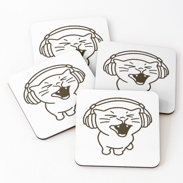 Item preview, headphone cat meme designed and sold by QuirkyCritterCo.