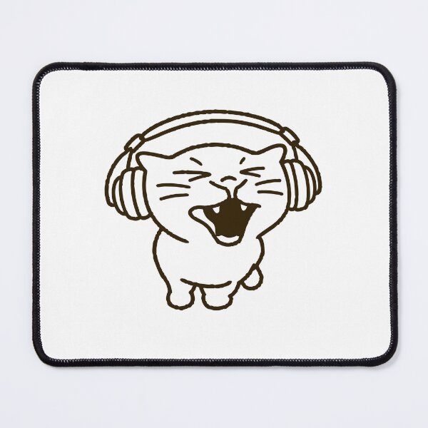 Item preview, headphone cat meme designed and sold by QuirkyCritterCo.